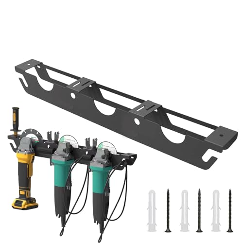 Support de meuleuse d'angle en acier découpé au laser pour garage moderne - 2