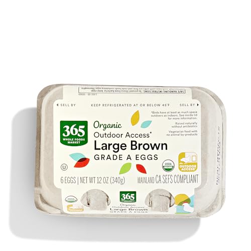 365 by Whole Foods Market Organic Large Brown Grade A Eggs 6 Count, 6 CT