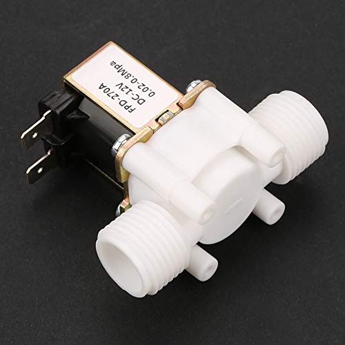 DC12V N/C Normally Closed Water Solenoid Valve G1/2-Inch Plastic Electrical Solenoid Valve for Water Dispense