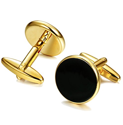 Orazio Mens Classic Cufflinks And Studs Set For Tuxedo Formal Kit Business Or Wedding Shirts (A: Gold) #TOP3