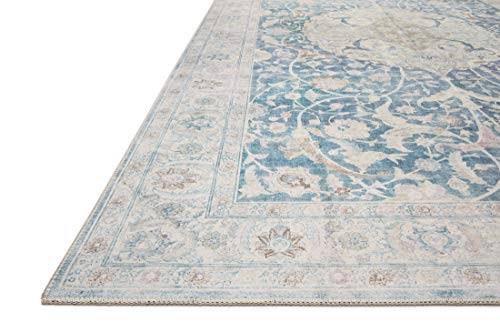 Chris Loves Julia X Loloi Jules Collection Jul-03 Antique/Sky 5'-0" X 7'-6" Area Rug #TOP3
