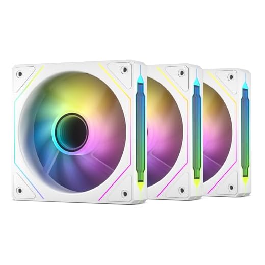 DARKROCK White F120 3in1 120mm Infinite Mirror Design Case Fans