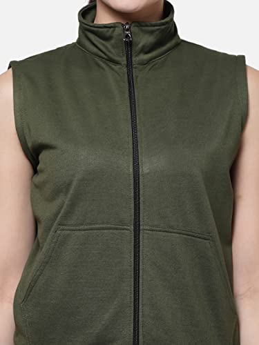 Image of UZARUS Women's Half Sleeves Cotton Fleece Premium Jacket