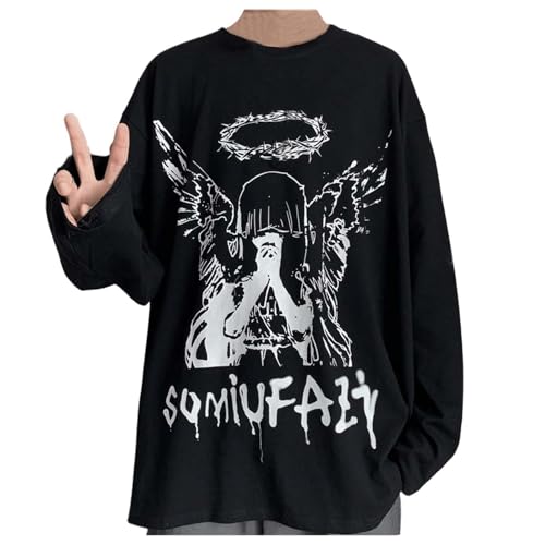 T-shirt Y2k femme manches longues Harajuku pastel gothique oversize