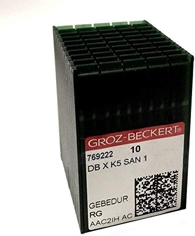 100 Groz Beckert DBXK5 SAN1 GEBEDUR Titanium Coated Embroidery Machine Needles (size 80 / 12)
