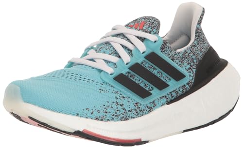 adidas Tênis unissex adulto Ultraboost Light, Azul-marinho claro/preto/vermelho brilhante, 5 Women/4 Men