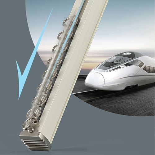 TY 1.5M Sliding Ceiling Track System - Easy Install Room Divider for Living Room & Bedroom - Durable Rails in Champagne Color for Enhanced Privacy & Open Space Solutions