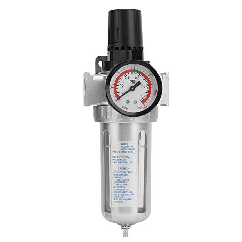 BSP 1/2" Air Compressor Moisture Water Trap Aluminum Air Regulator Auto Drain Filter Regulator with Mount Connection Removing Solid Particles and Condensates - Image 3