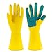 UKCOCO Gants de Lavage de Vaisselle en Silicone Brosse de Nettoyage Réutilisable Laver Les Gants de Nettoyage avec Des Éponges Éponge pour La Cuisine à Domicile - 1 Paire Taille Xl