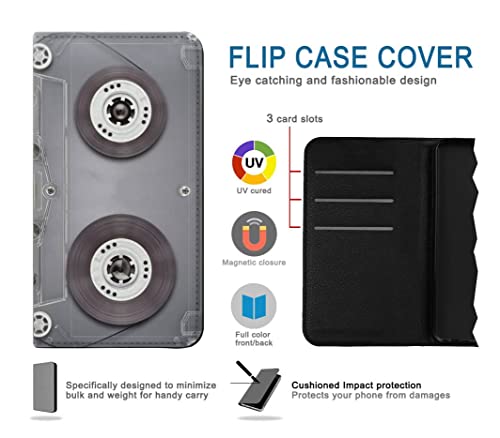 Housse Cuir Samsung Galaxy A57 Étui Coque Cassette Audio Portefeuille Rabattable - 4