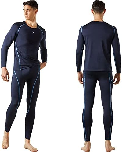 MAXHEAT Mens Thermal Underwear Long Johns Set with Fleece Lined