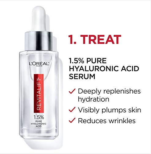 L'oreal Paris Hyaluronic Acid Serum For Face With Vitamin C And Triple Power Face Moisturizer Revitalift Anti-Aging Skin Care Regimen Kit, Paraben And Fragrance Free, 2 Count #TOP2