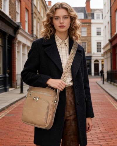 Image of Large Womens Crossbody Purse, Built-in Wallet Shoulder Bag | Vegan Leather crossbody bags for women,Multi-Pocket RFID Handbag for Travel,commuting,daily