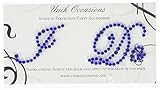 Unik Occasions Crystal Rhinestone I Do Wedding Shoe Stickers, Dark Blue