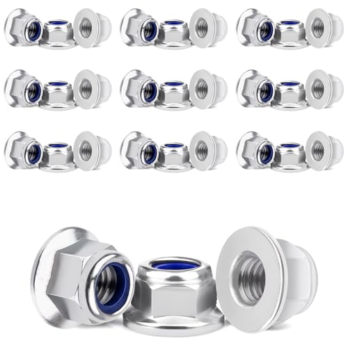 Qingmeng M8 Flanschmuttern Set, 20 Stück