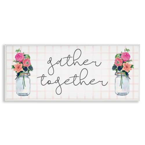 'Gather Together Jar Floral Bouquet Geometric'| Framed Giclee Art