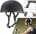 Motorcycle Half Helmet, DOT Approved Adult Men Women Retro Open Face Bike-Helmets, Bicycle/Skateboard Helmet for Adults, Bike, Skate, Scooter, Longboard Half Shell Helmet (Matte Black+Y, Medium)