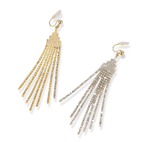 Comfortable Gold Clip-On Earrings for Women – Adjustable, Non-Pierced Ears, Pain-Free Wear by SENNESY - Used condition - US$10.64