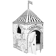 Adventure Awaits! Kids Cardboard Circus Playhouse - Color, Draw, and Customize - Great for Playtime and Arts-and-Crafts Time