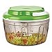 Price comparison product image Shopivaa Quick & Easy Large 1.4 Litre Non-Slip Bowl Large Manual Drawstring Pull Food Chopper, Salad Spinner, Food Mixer Blender Processor Easy Clean Stainless Steel Blades BPA Free (Green)