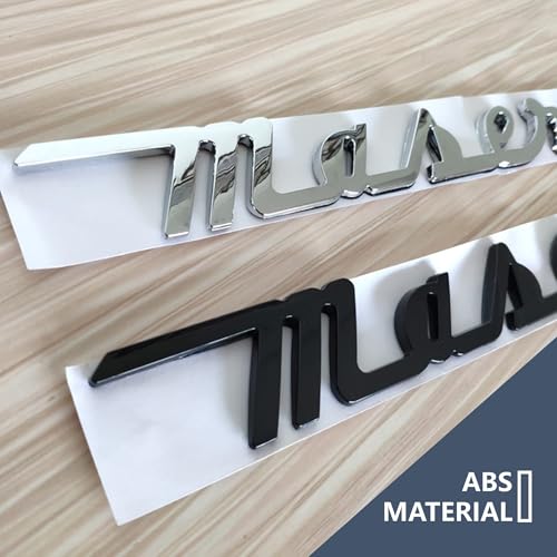 Image of Lettering Badge,Rear Trunk Nameplate Emblem Compatible with Qvattroporte,Ghiblii Series Accessories(Black)
