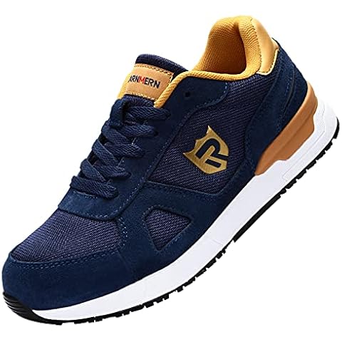 LARNMERN PRO Sicherheitsschuhe Herren Arbeitsschuhe Leicht Stahlkappenschuhe S1 Anti-Statisch Atmungsaktiv Sportlich Schutzschuhe Blau Größe 43EU Cover