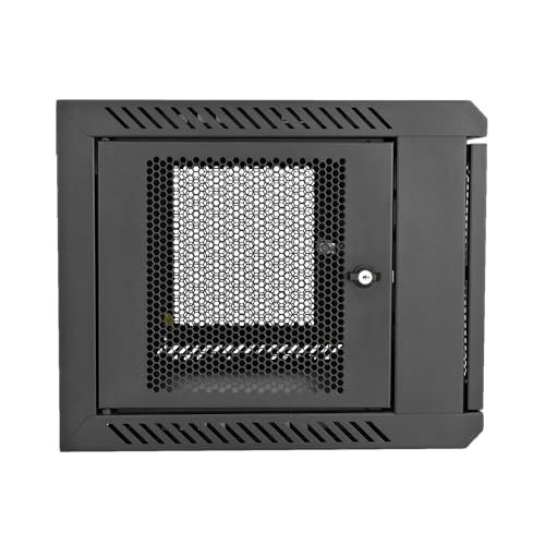 V7 RMWC6U-1N 6U Wall Mount Rack Cabinet Enclosure (Fully assembled, vented door, adjustable mounting rails, cold rolled steel, 5 year warranty), Black by V7 - Image 4