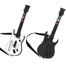 NBCP Wii Guitar Controller 2 Pack Bundle Wireless Guitar Controllers for Guitar Hero, Clone Hero & Rock Band 2/3, Compatible with Nintendo Wii Console, Multiplayer Music Gaming Set