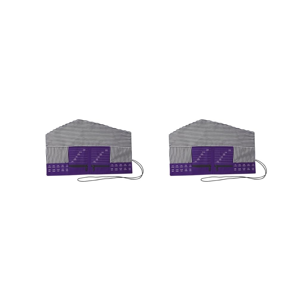 Étuis pour aiguilles à tricoter violets pour organiser votre coin tricot créatif