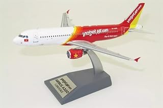 ACE HOBBY for JFOX VIETJET VIETJETAIR.COM for Airbus A320-214 VN-A695 with Stand 1:200 Aircraft Pre-Built Model