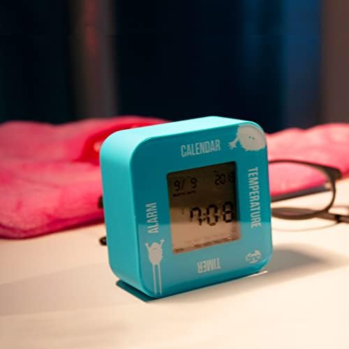Tinc Kids Digital Alarm, Temperature, Date & Timer Rotate Flip Clock, Blue, Small