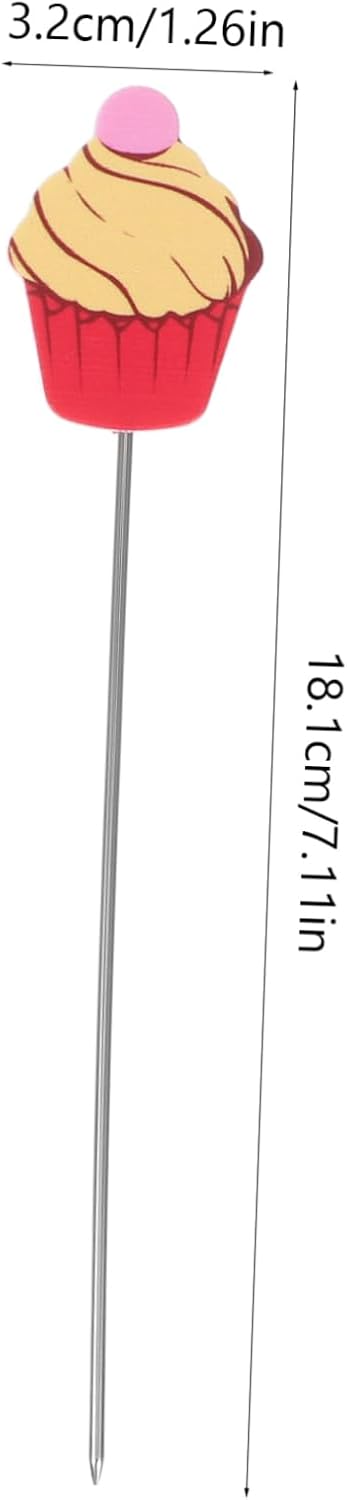 PRETYZOOM 2pcs Stainless Steel Cake Tester Cake Testing Needles for Baking Doneness Kitchen Baking Tool for Muffins Bread and Pastries for Home Bakers