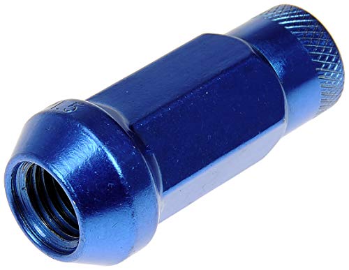 Image of Dorman 713-385D Blue Open End Knurled Wheel Nuts Compatible with Select Models, 20 Pack