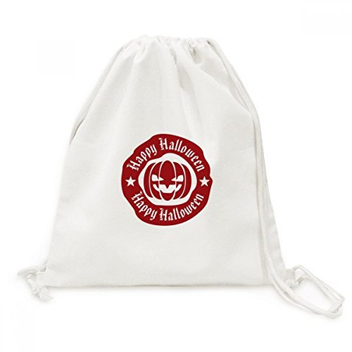 Sac à cordon motif citrouille rouge Halloween DIYthinker pour voyage et loisirs