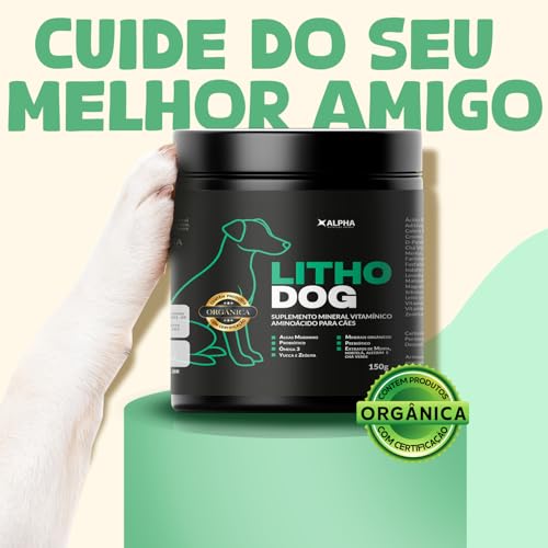 Litho Dog – Suplemento Mineral e Vitamínico para Cães | Algas Marinhas, Ômega 3, Minerais Orgânicos,