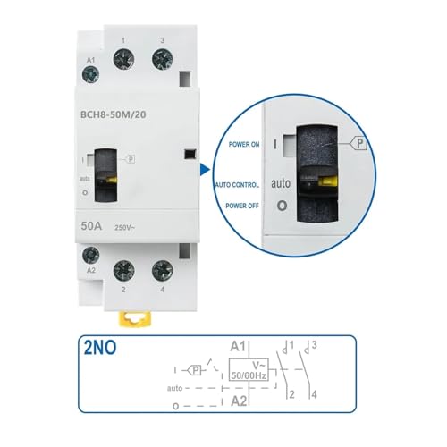 Contacteur manuel 50A pour automatiser le chauffage de la maison avec bobine AC 24V - 2