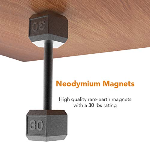 Hill & Wood Gun Magnet [2-Pack] | 30 Lbs Rated | Rubber Coated Magnetic Gun Mount Gun Magnet-Concealed Gun Holder For Car, Handgun, Pistol, Rifle, Shotgun, Revolver #TOP2