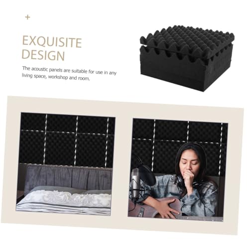 Toyvian Paneles Acústicos Absorbentes de Sonido 6pcs para Aislamiento Acústico con Autoadhesivo para Estudios y Talleres Material de Alta Densidad para Aislamiento Sonoro miniatura 5