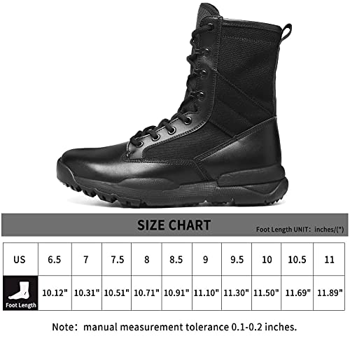 IODSON Mens'Lightweight Combat Boots Military Tactical Army Shoes (10.5 (D) M US, Black) - Thumbnail 6
