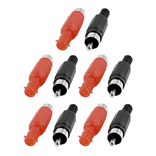 Conector RCA macho uxcell 10 piezas colores variados