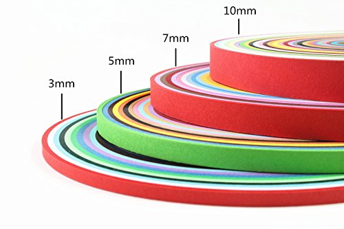IMISNO Paper Quilling Strips Set,1040Strips,26Colors,3/5/7/10mmx38cm by IMISNO - Used condition - Image 4