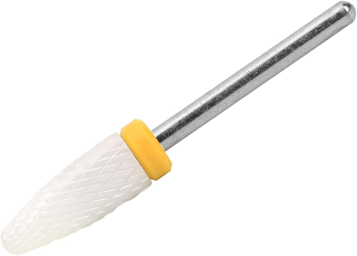 Nail Drill Bit, Corn Head Shape Grinding Head, Electric Grinding Machine Accessories, Nail Drill Bit for Polishing Nails (Yellow Box XF Grain