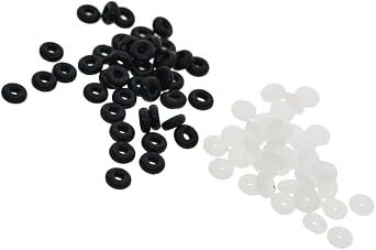 100pcs/pcs Silicone Rubber Stopper Clip Insert Spacers Hold Charm Bracelet DIY - Black+Clear