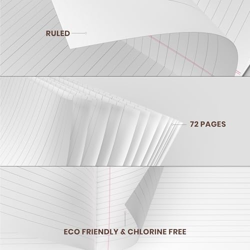Image of Classmate Notebook - 240mm x 180mm, Soft Cover, Single Line (Pack of 12)