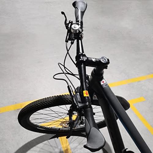 Azarxis Bike Grips 1 Pair Rubber Ergonomic Comfort Nonslip Bicycle Handlebar Grips Soft Inserts Shock Resistance with Screw Lock for Mountain Bike Road Bicycle Track Bike DH MTB BMX (Short)