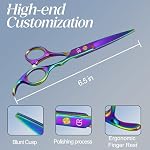 Professional Hair Cutting Shears,6.5 Inch Barber hair Cutting Scissors Sharp Blades Hairdresser Haircut For Women/Men/kids Japanese Stainless Steel - Image 2