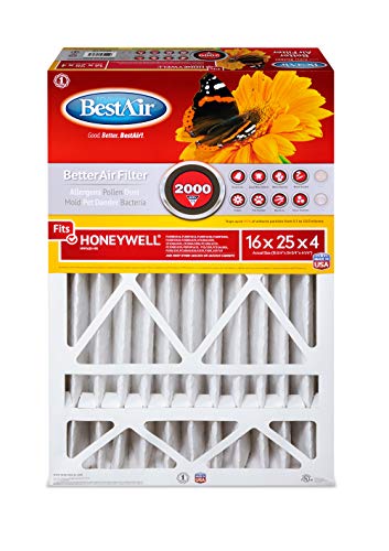 Bestair Hw1625-11R Ac Furnace Air Filter, 16" X 25" X 4", Merv 11, Removes Allergens & Contaminants, Fits 100%, For Honeywell Models, Pack Of 3 #TOP1