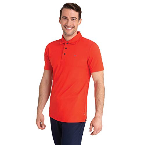 Calvin Klein Mens Breeze Polo Shirt - Fiery Red - S