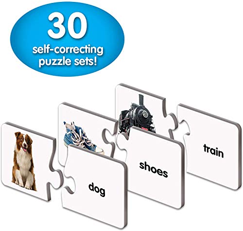 The Learning Journey: Match It! - First Words - 30 Piece Self-Correcting Words With Matching Images For Emerging Readers - Sight Words Puzzle For Kids Ages 3 And Up - Award Winning Toys #TOP2