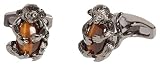 Simon Carter Mens Darwin Cheeky Monkey Cufflinks - Brown